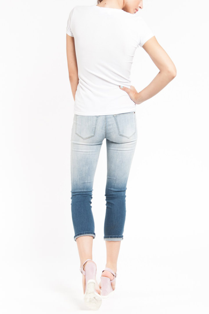 Фото товара 8046, модные укороченные джинсы