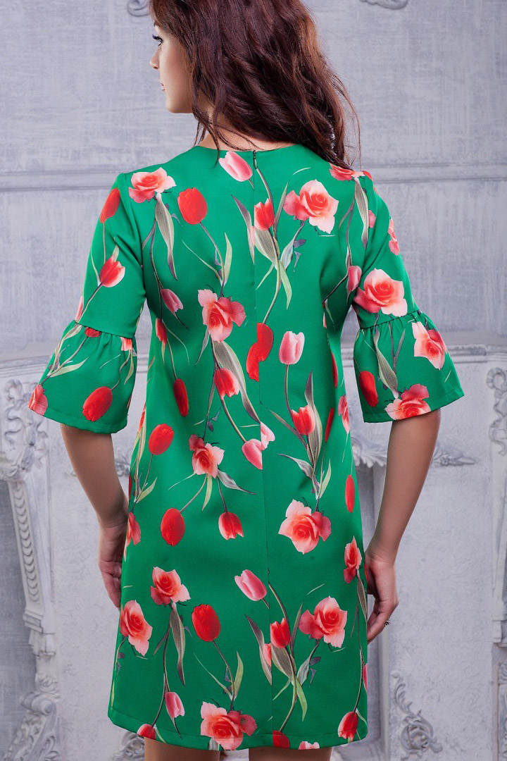 Фото товара 16625, платье с тюльпанами